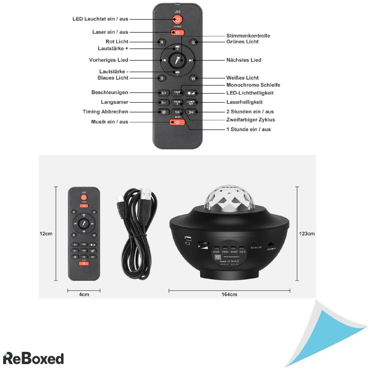 Starry Proiector LED Cer Instelat Bluetooth Muzica Timer