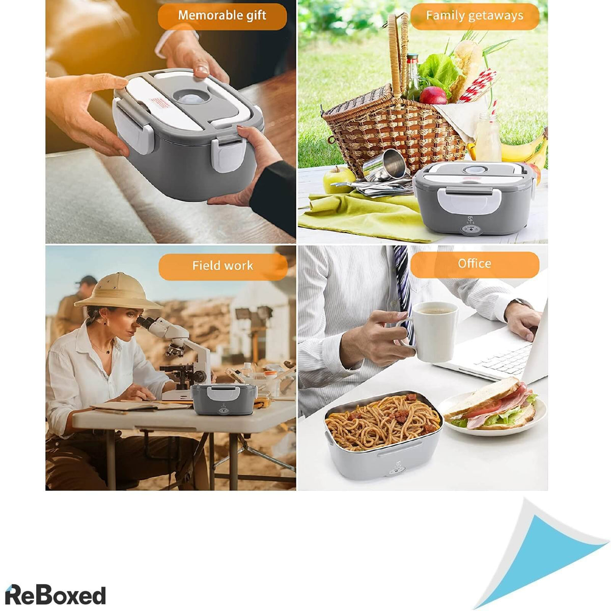 STN Caserola 1.5l 50W cu Incalzire 12V 24V 220V Geanta si Tacamuri