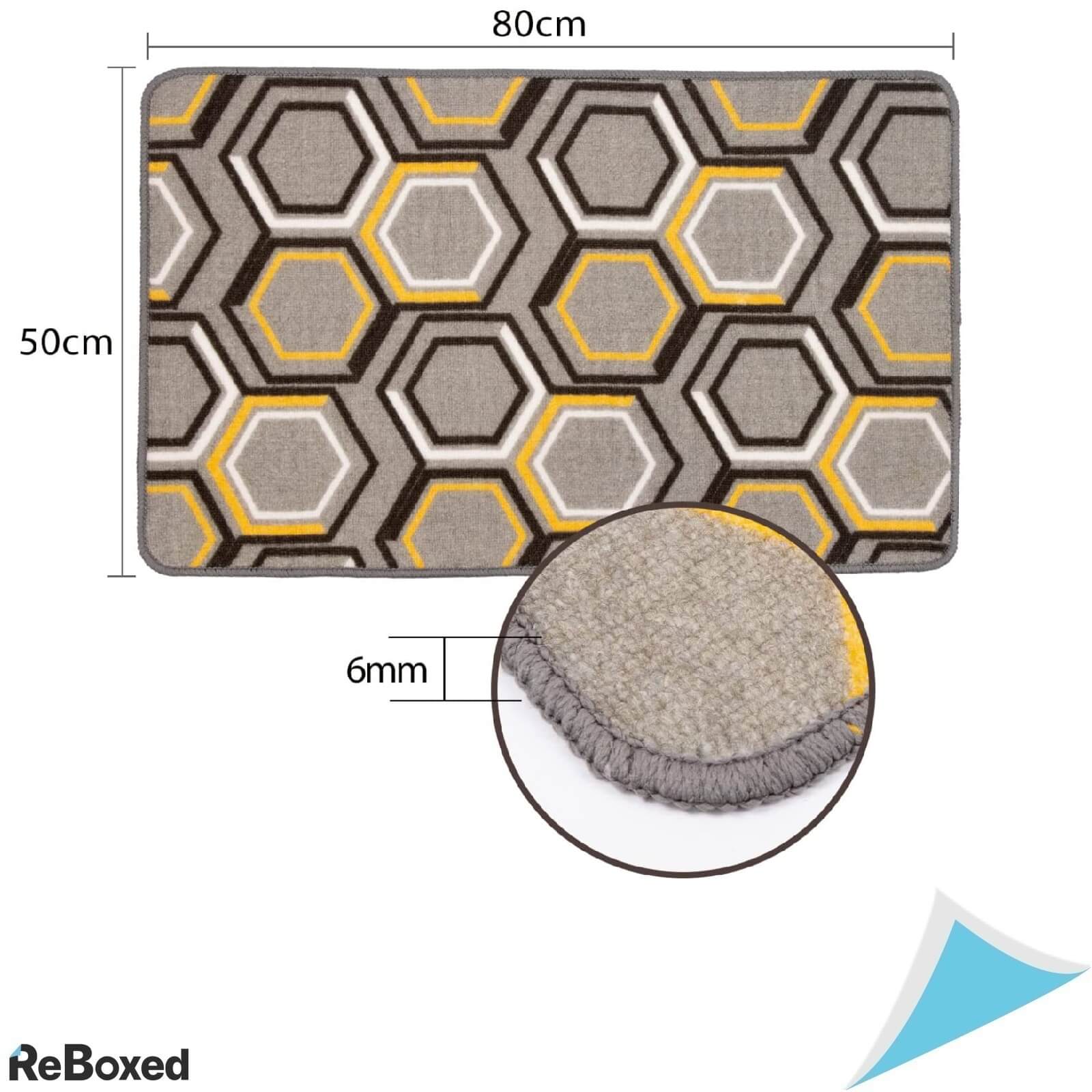 SuchDeco Covor Intrare 50x80 Lavabil Absorbant Geometrie