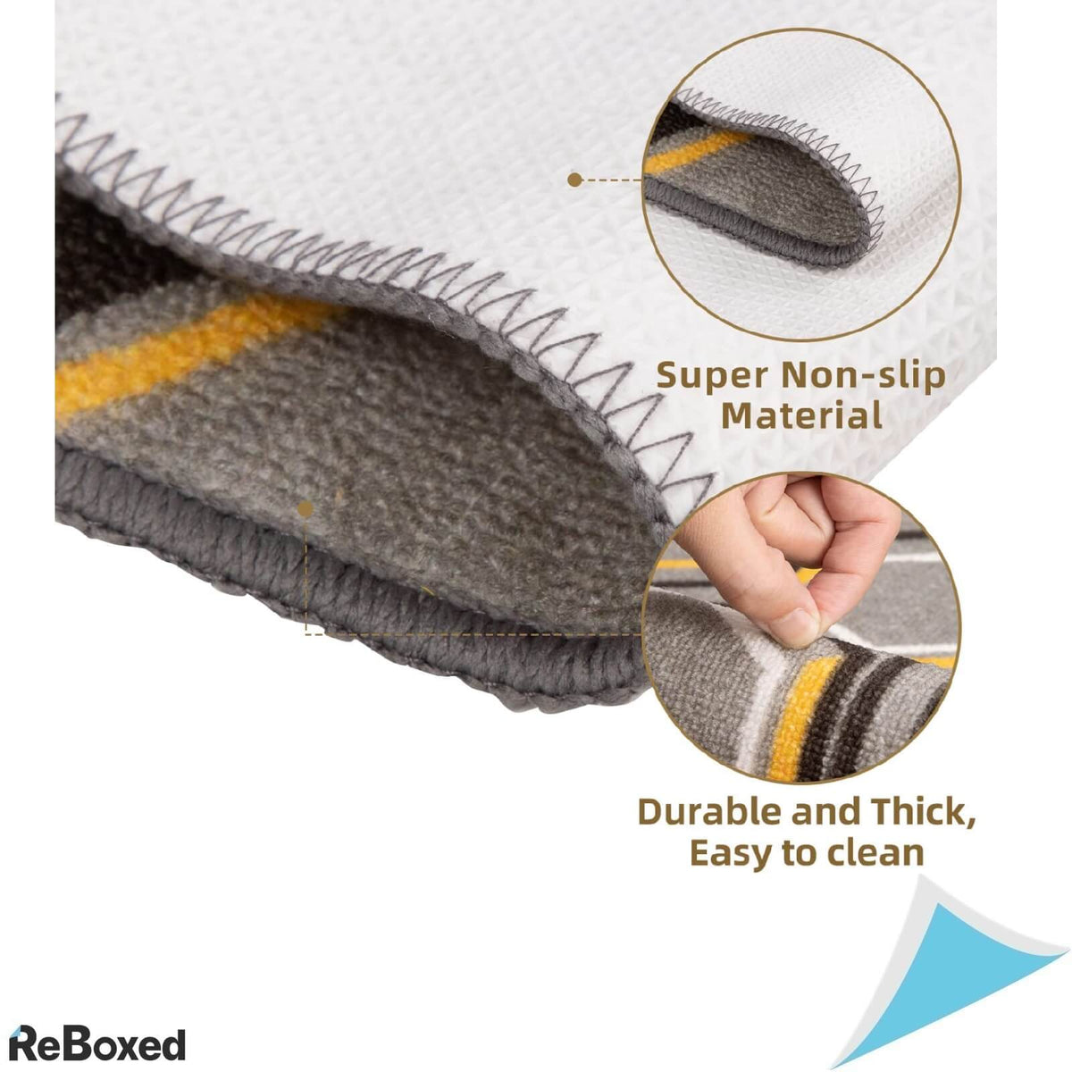 SuchDeco Covor Intrare 50x80 Lavabil Absorbant Geometrie