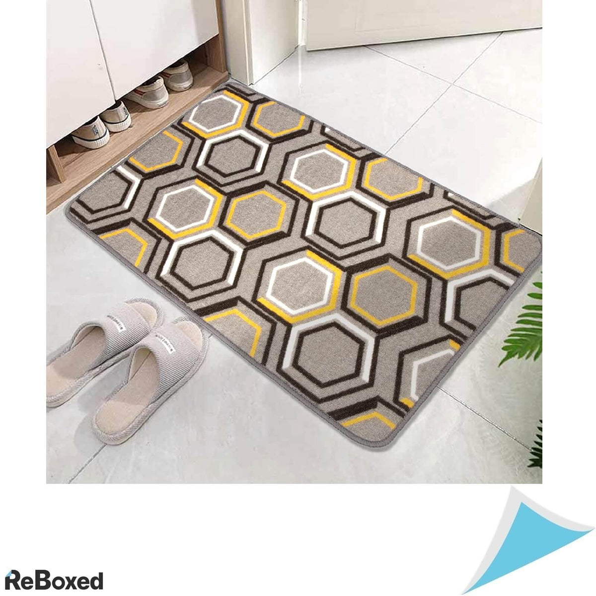 SuchDeco Covor Intrare 50x80 Lavabil Absorbant Geometrie