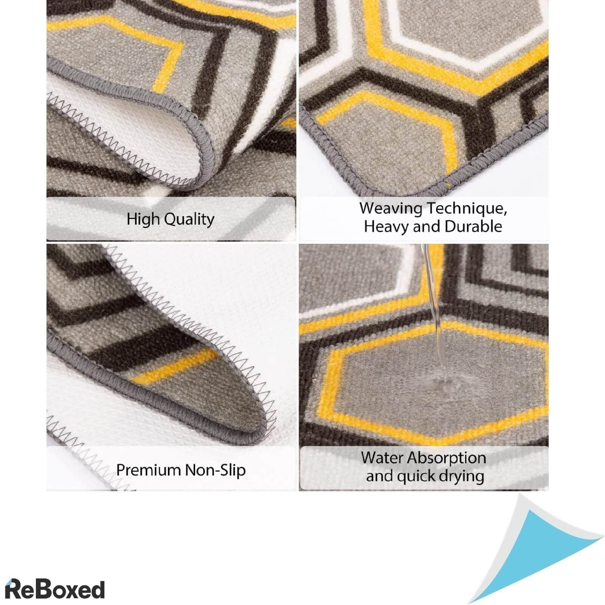 SuchDeco Covor Intrare 50x80 Lavabil Absorbant Geometrie