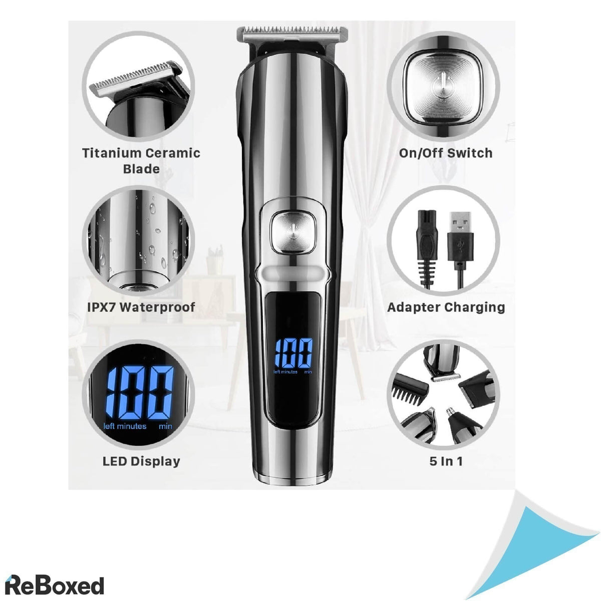 Suerw Aparat de Tuns 5-in-1 Multifunctional IPX7 Titan Portabil