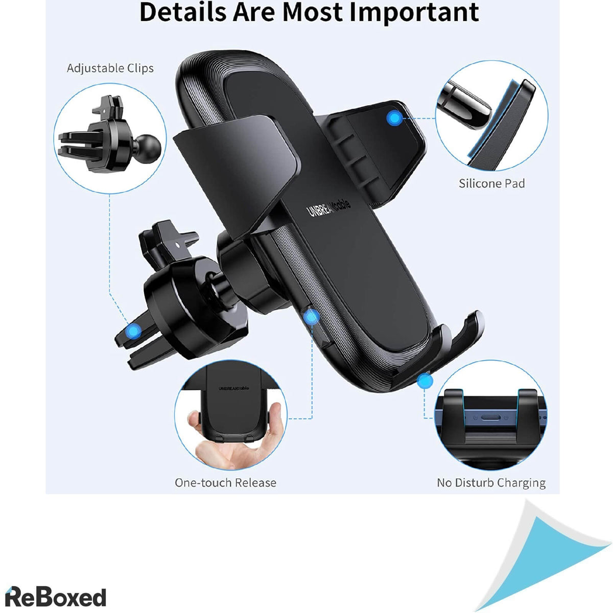 UNBREAKcable Suport Telefon iPhone 13 Grila Ventilatie Auto