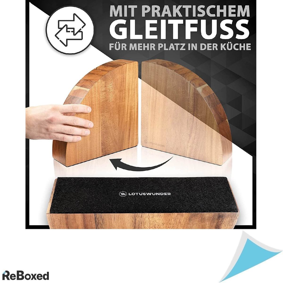 LotusWunder Design Suport Magnetic Cutite Lemn Acacia