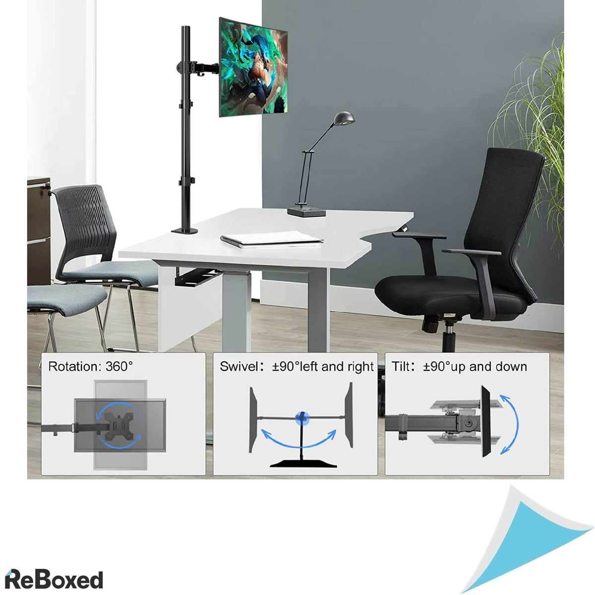 Suptek Suport de Masa Monitor 31.5 inch Complet Articulabil