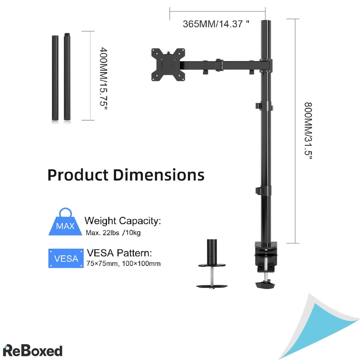 Suptek Suport de Masa Monitor 31.5 inch Complet Articulabil