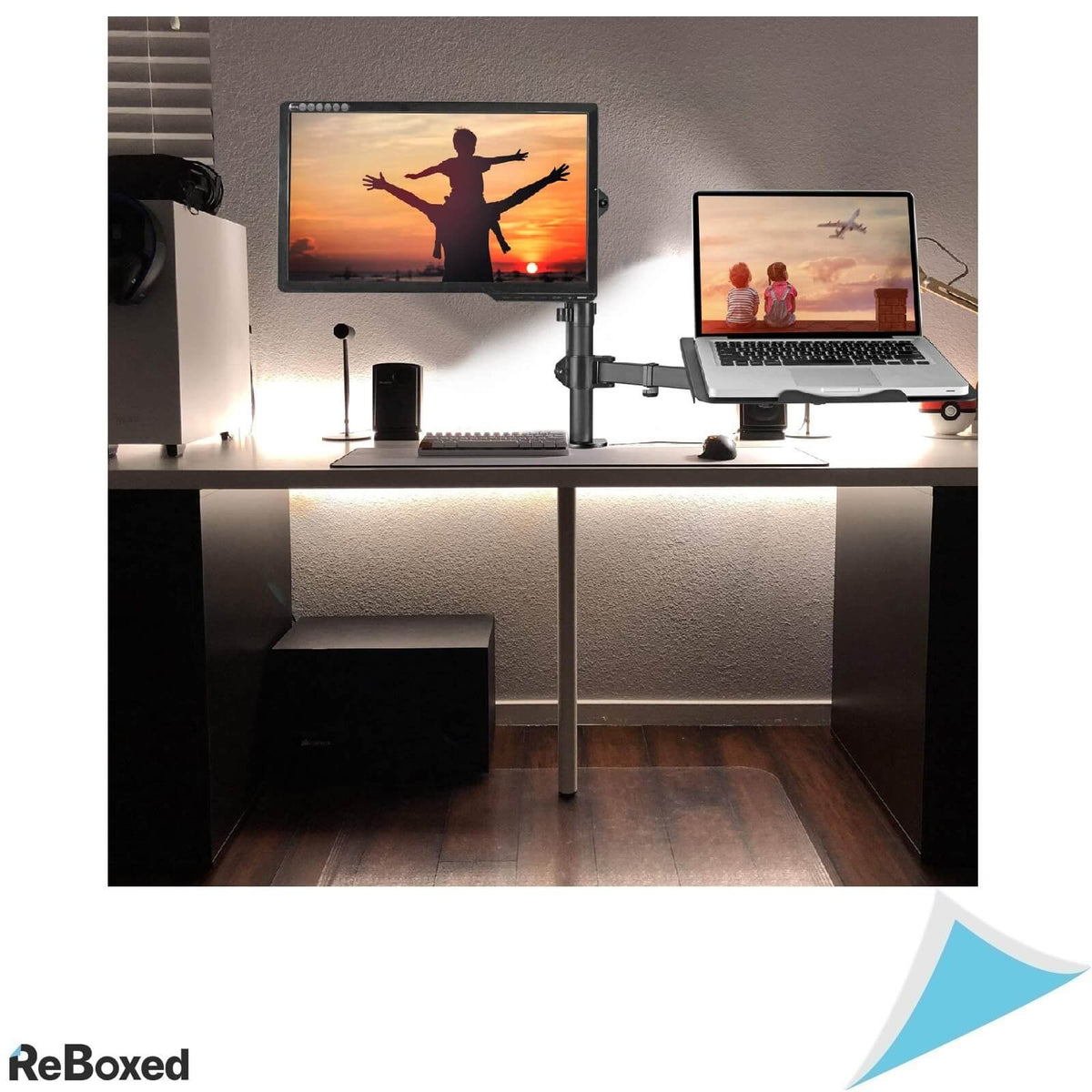 Suptek Suport Ajustabil de Masa pentru Monitor si Laptop