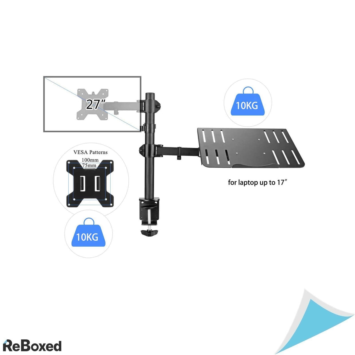 Suptek Suport Ajustabil de Masa pentru Monitor si Laptop