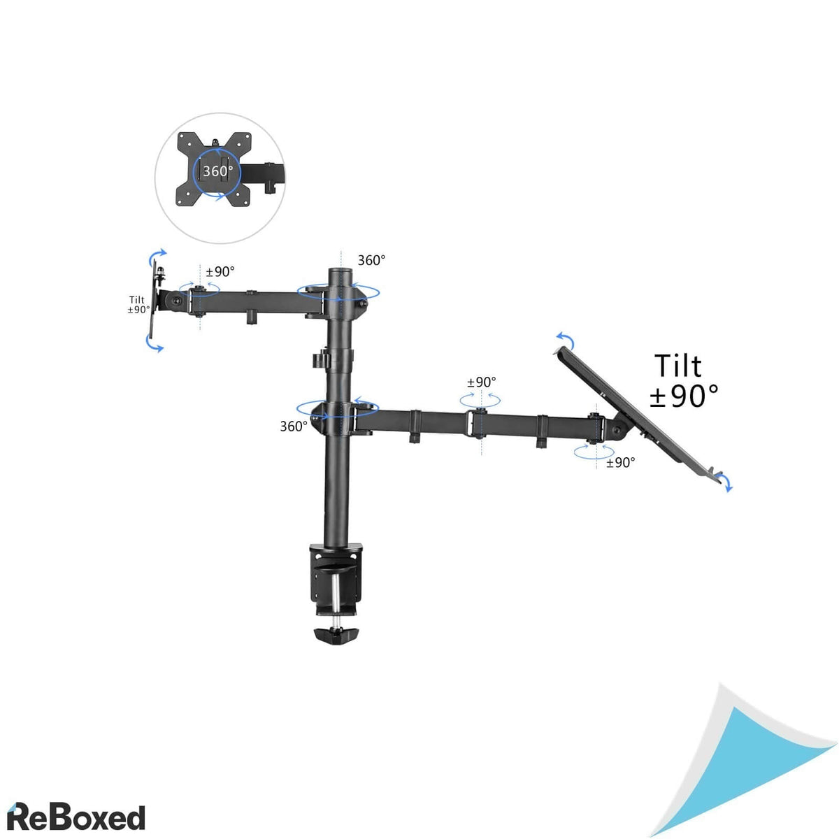 Suptek Suport Ajustabil de Masa pentru Monitor si Laptop
