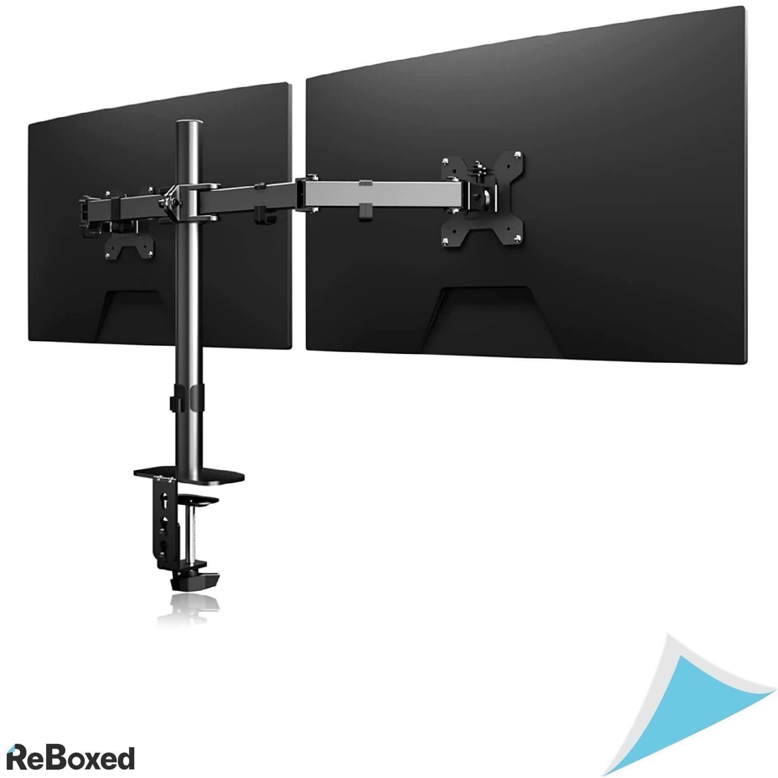 Suptek Suport de Masa pentru 2 Monitoare 27 inch Articulabil