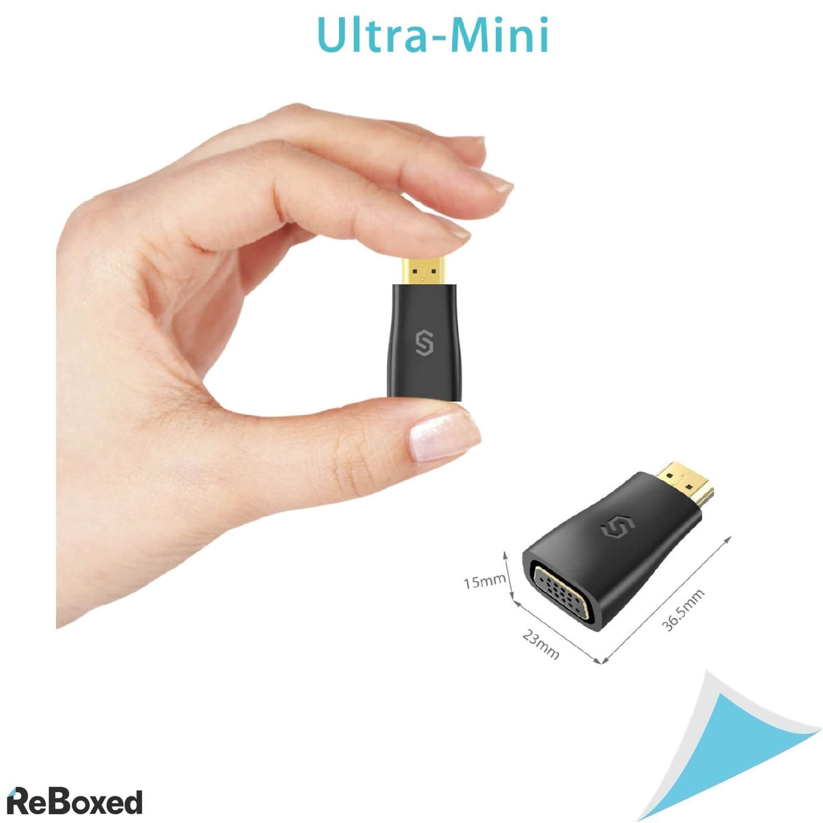 Syncwire Adaptor de la HDMI la VGA placat Aur Ultra-Mini 1080p