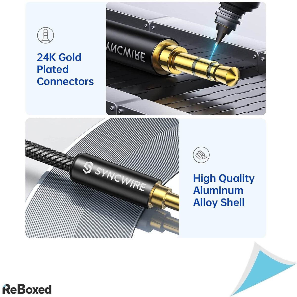 Syncwire Cablu Audio 3.5 Jack 3m Placat cu Aur 24K