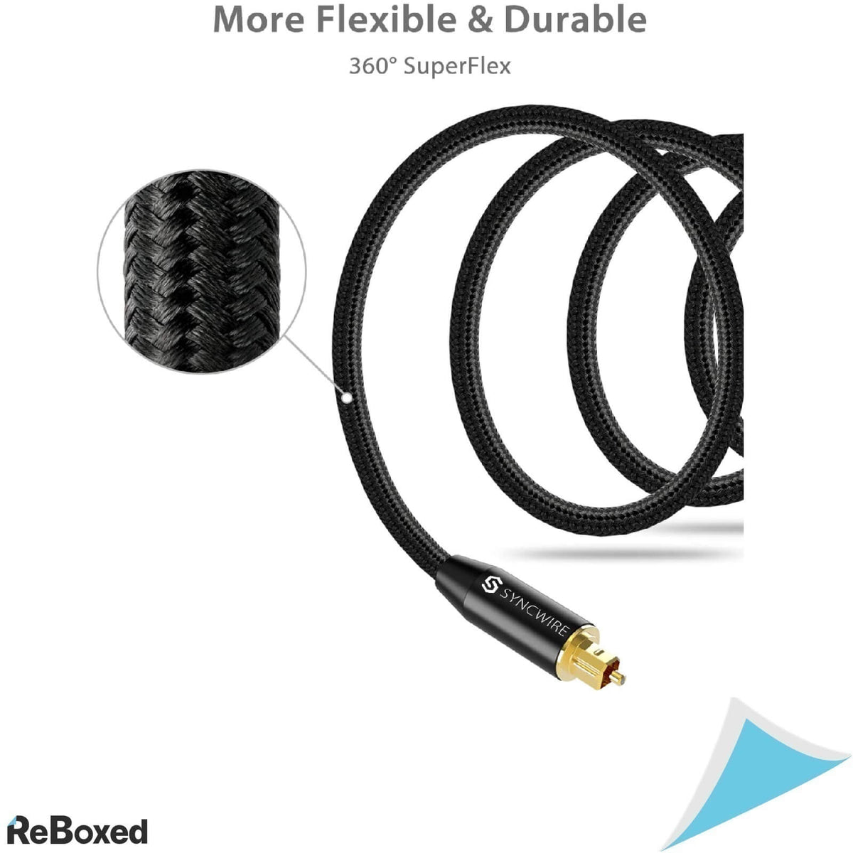 Syncwire Cablu Audio Optic 2m Toslink Profesional Aur 24K