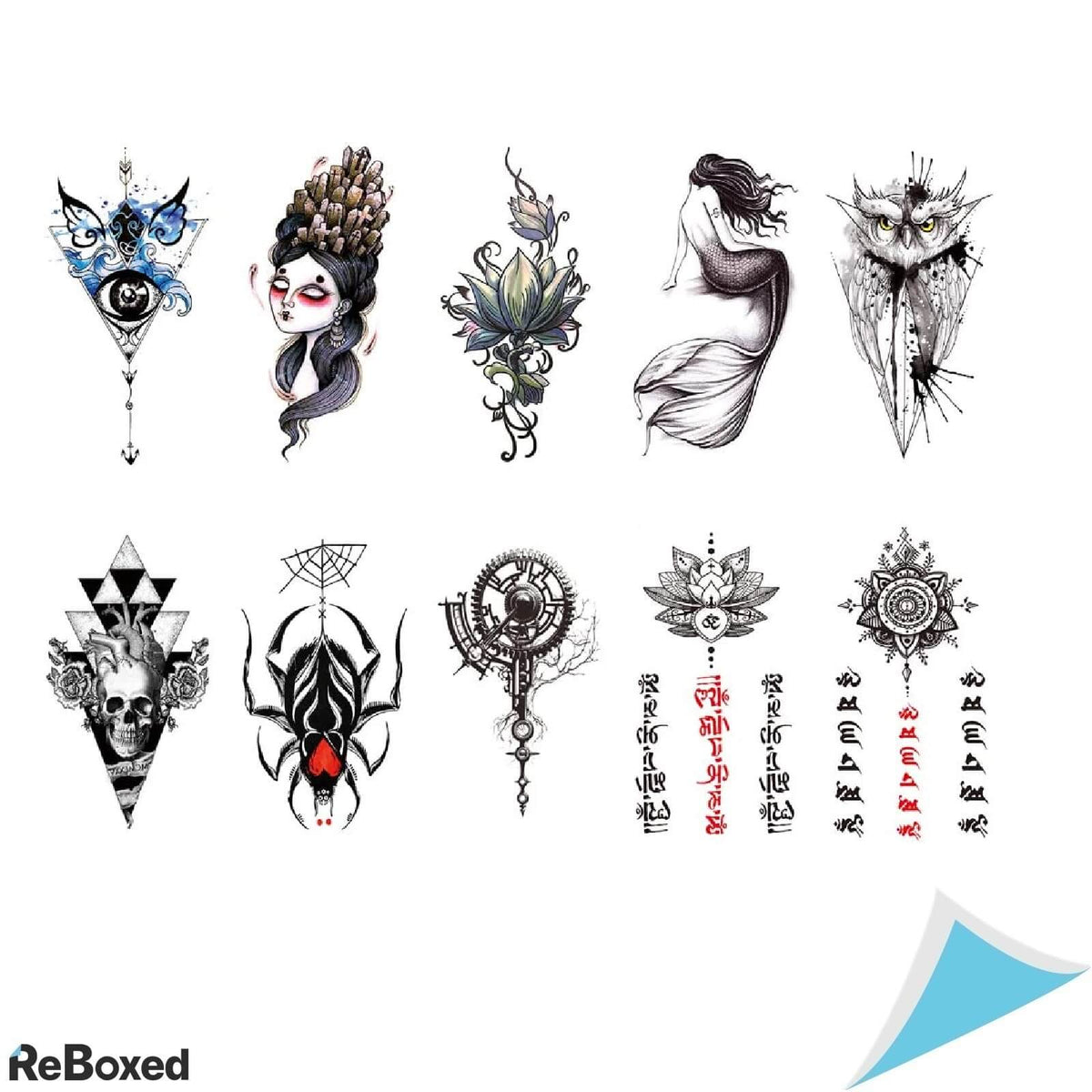 Tafly Set 10 Tatuaje Temporare Rezistente de Apa si Non-toxice