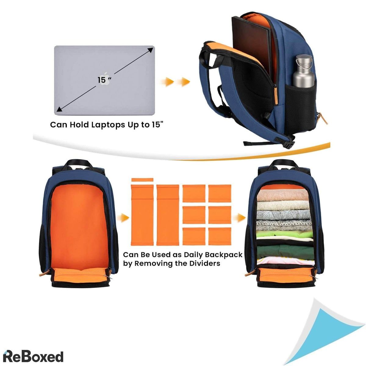 Tarion Rucsac pentru Camera Foto Rezistent la Apa 30x15x43cm Albastru