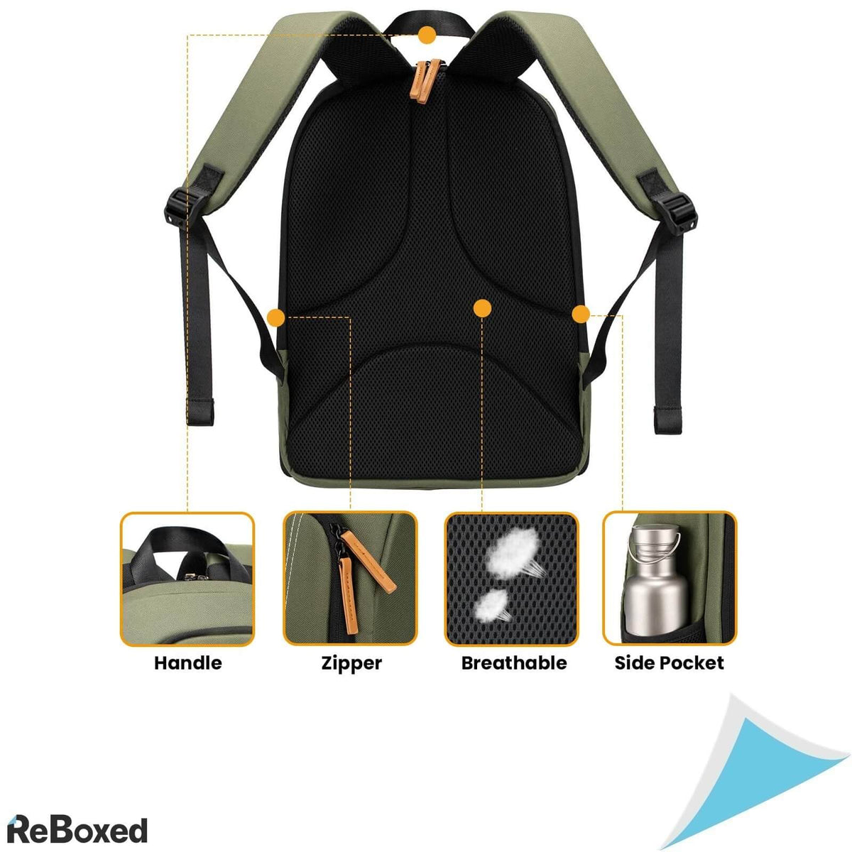 Tarion Rucsac pentru Camera Foto Rezistent la Apa 30x15x43cm Verde