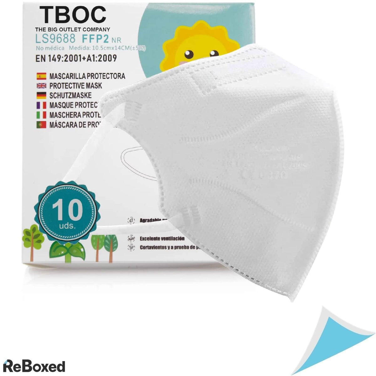 Tboc Pachet 10 bucati Masca FFP2 cu 5 Straturi CE 0370