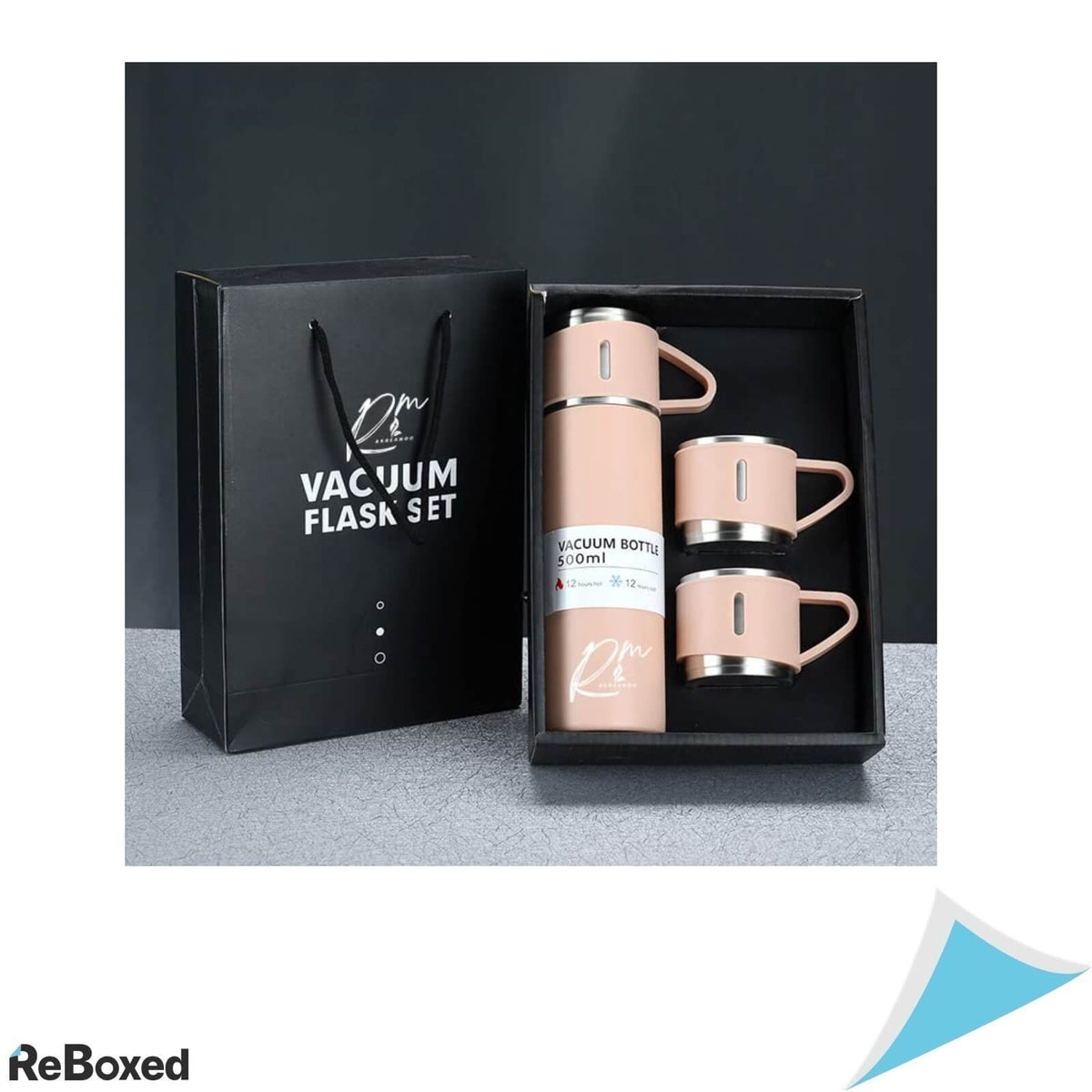 Arton Flask Vacuum Otel Termos set cu 2 Cani Acasa si Calatorii