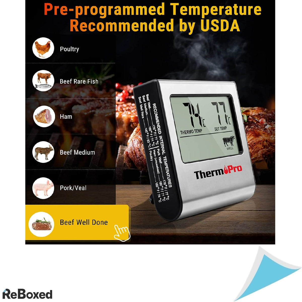 ThermoPro TP16 Termometru si Timer Profesional Mancare