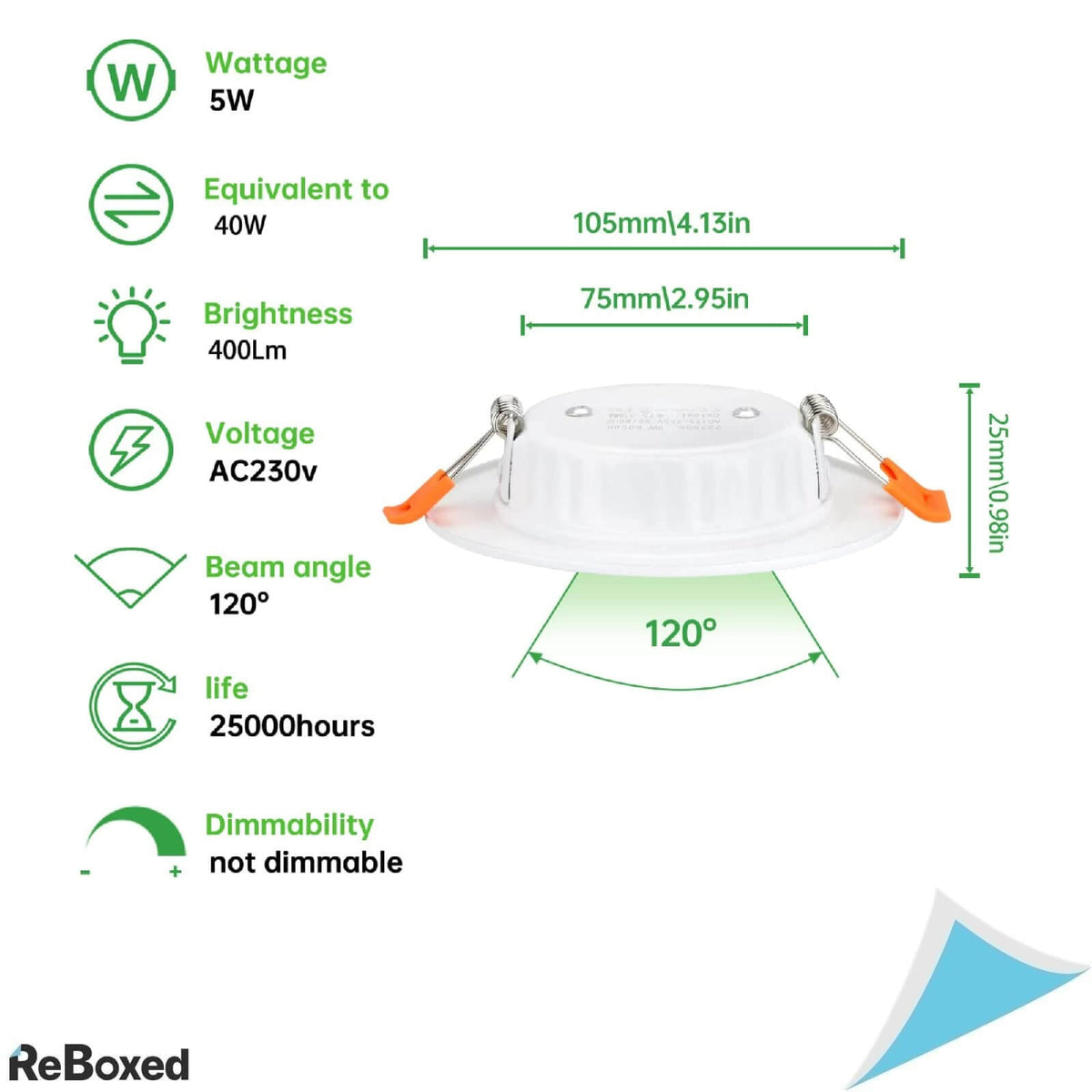TofiSR Set 24 Spoturi Incastrabile LED 5W 400lumeni 2700K UltraSlim