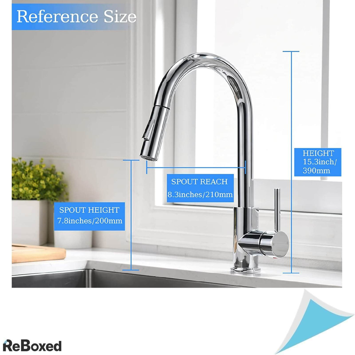 Tohlar Baterie de Bucatarie Inox Retractabila Rotativa 390mm