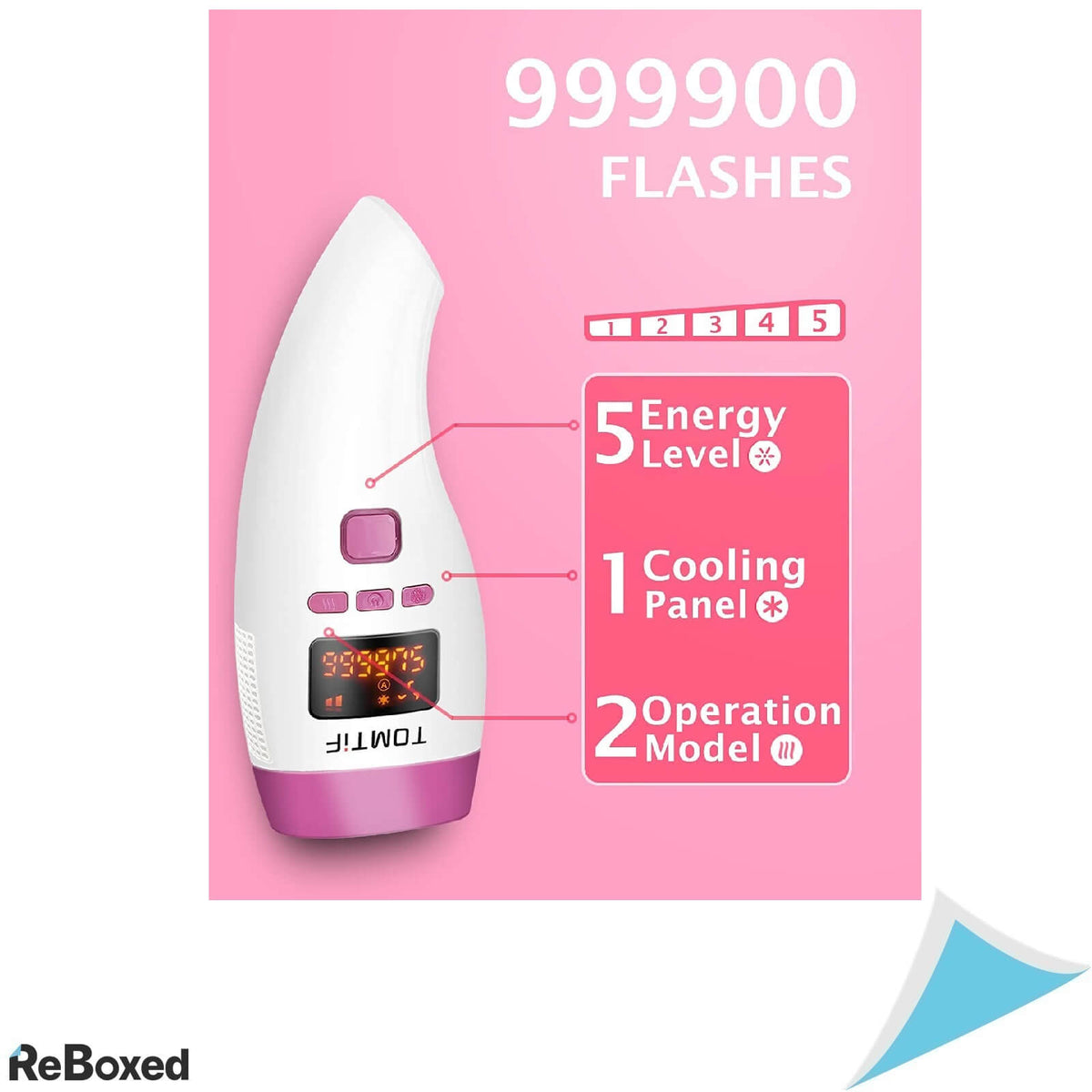 TOMTiF Epilator Definitiv IPL Lumina Rece 990K Impulsuri