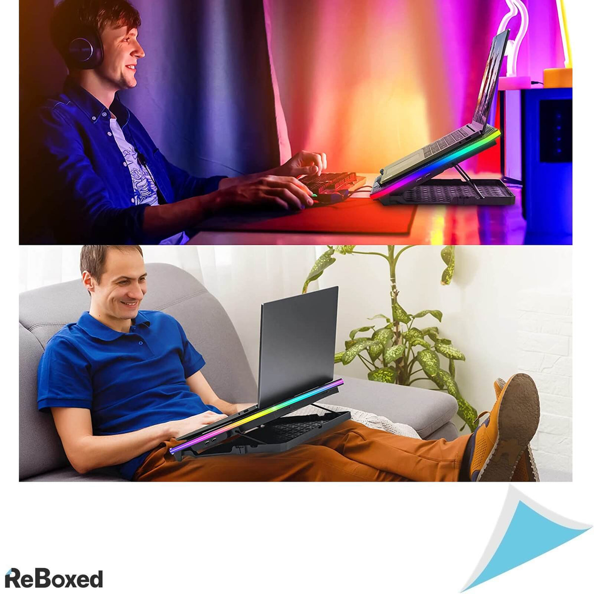 TopMate C12 Stand de Racire RGB Laptop 6 Ventilatoare LCD