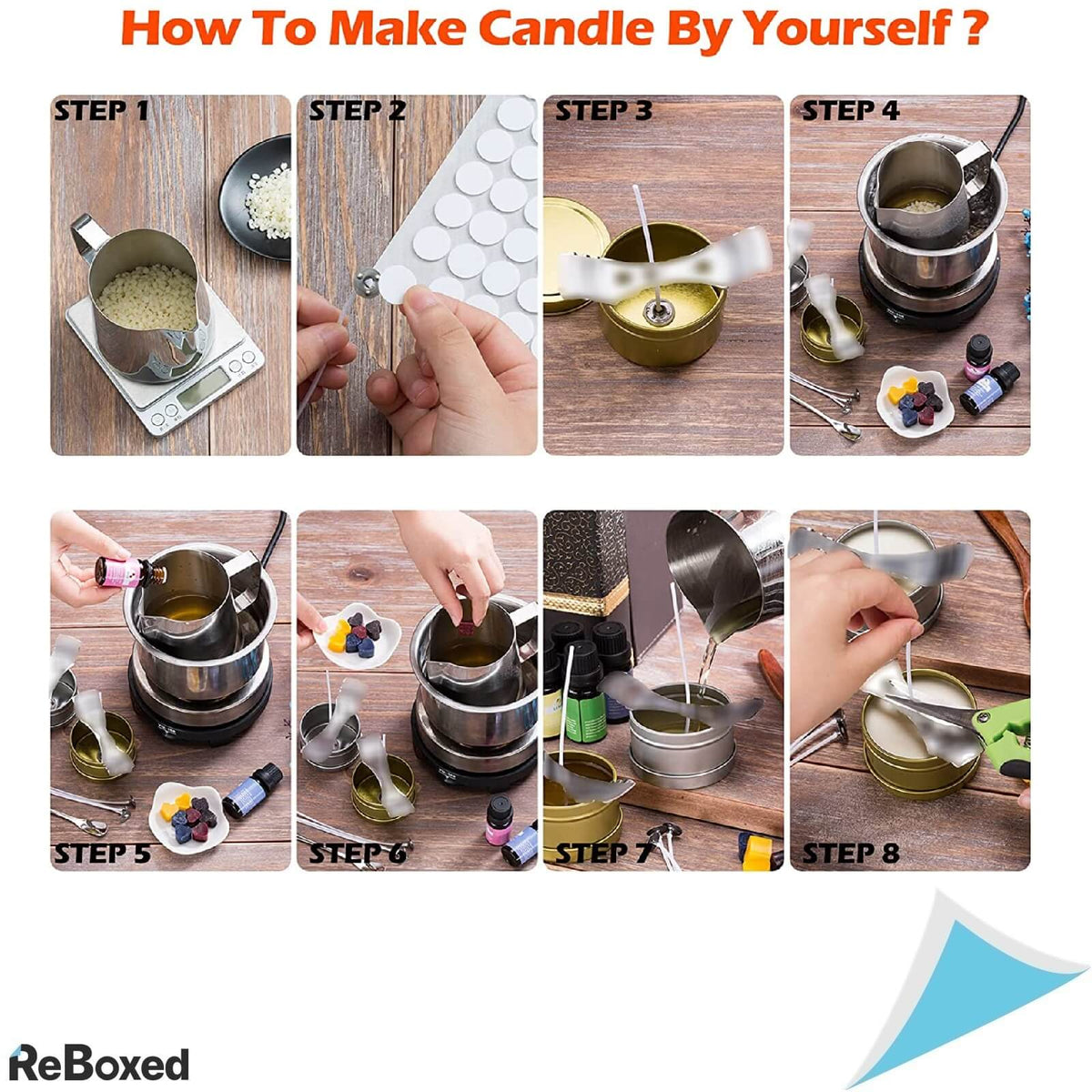 Kit Productie Handmade 123 Candele Parfumate si 4 Uleiuri Esentiale