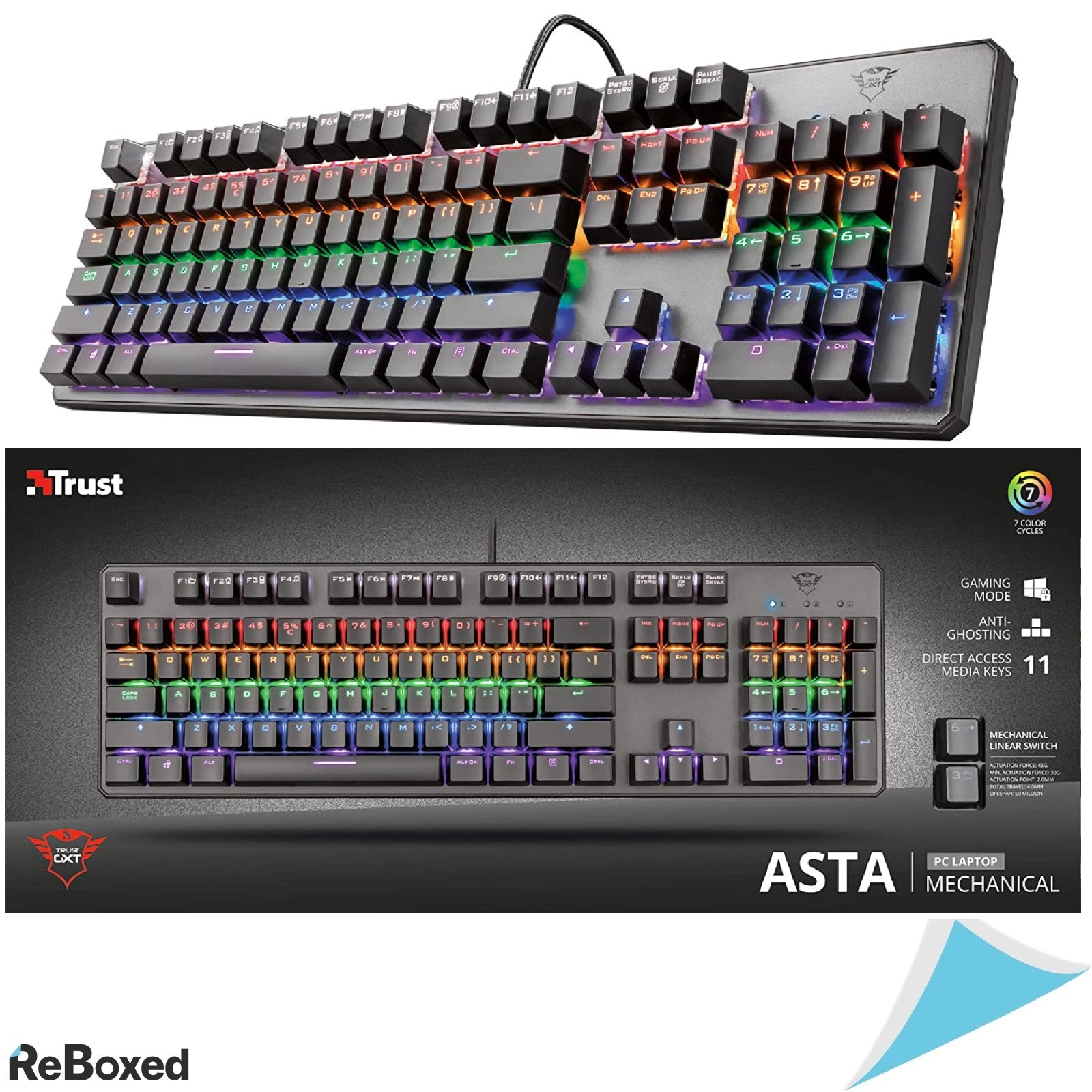 Trust GTX 865 Tastatura Mecanica de Gaming cu iluminare RGB