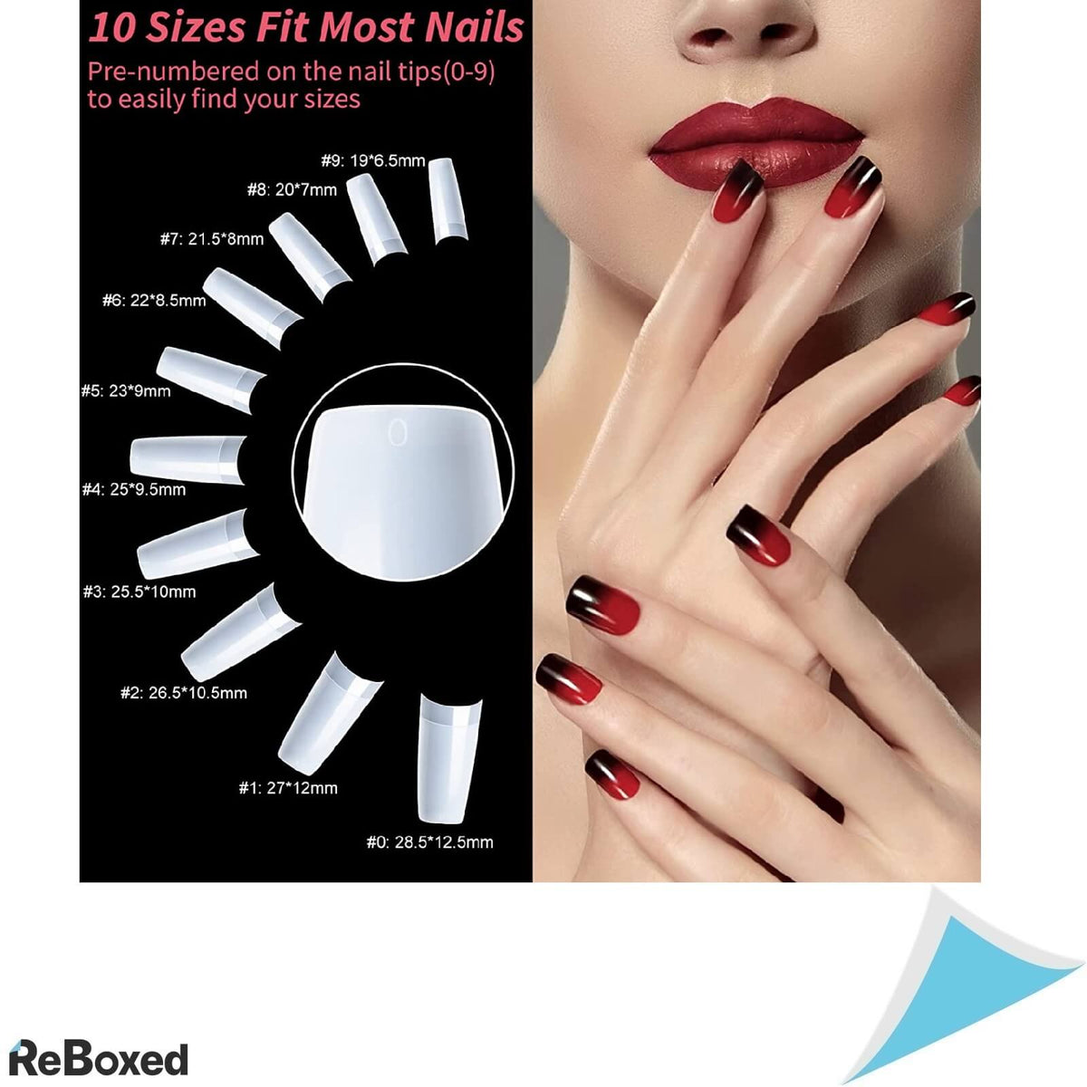 Tipsuri Unghii False Frantuzesti ptr Acoperire Acrilica 500 bucati