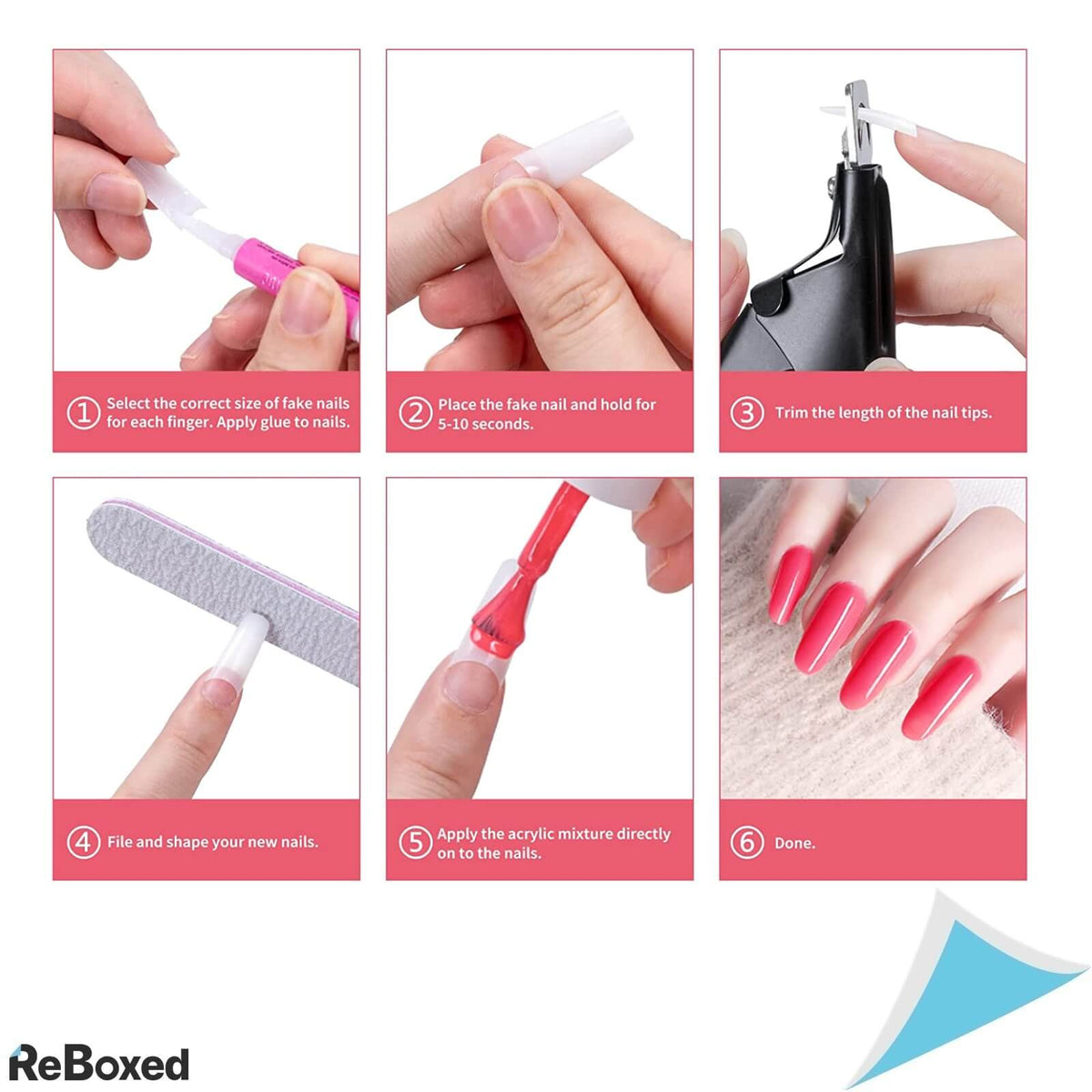 Tipsuri Unghii False Frantuzesti ptr Acoperire Acrilica 500 bucati