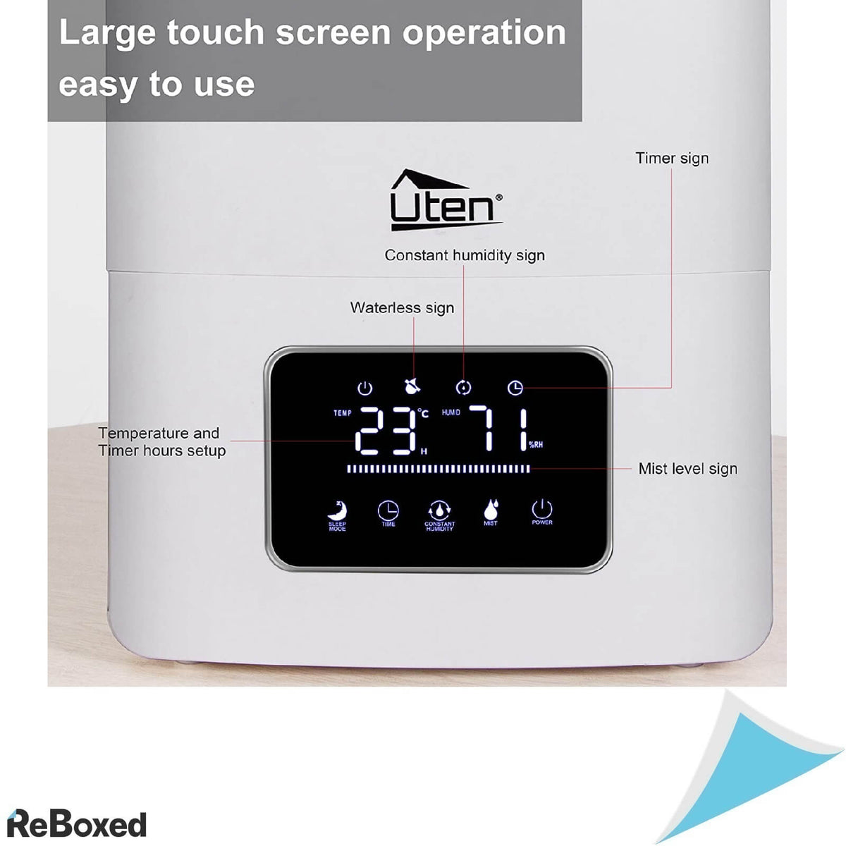 Uten Umidificator Ultrasonic 13L si Monitor de Umiditate