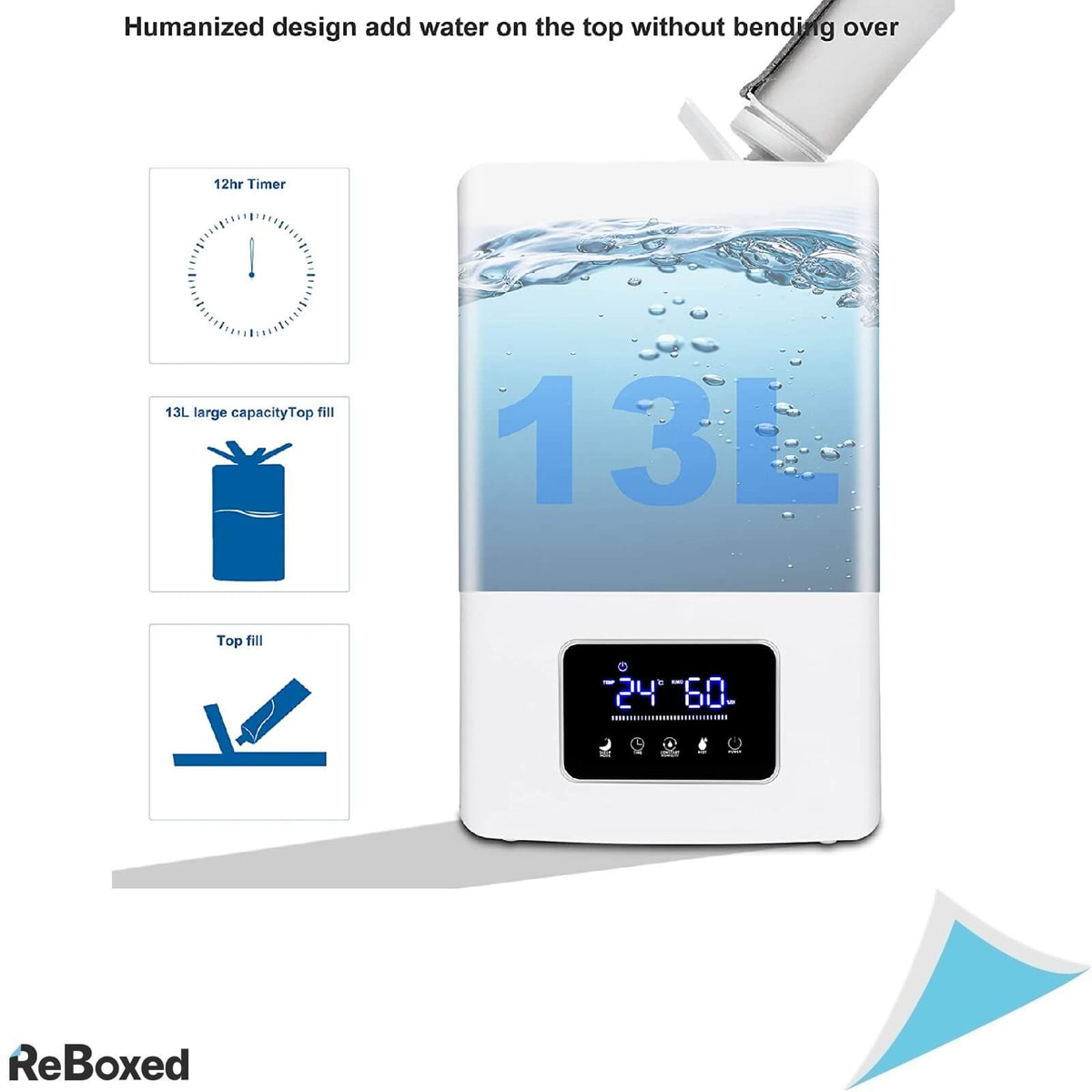 Uten Umidificator Ultrasonic 13L si Monitor de Umiditate