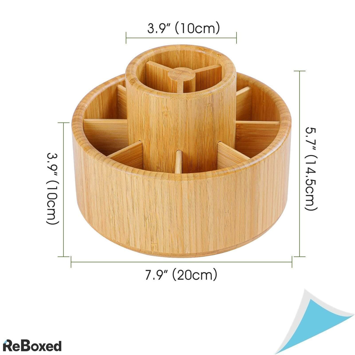 UtopLike Bamboo Organizator Suport Rotativ Birou 20x14.5cm