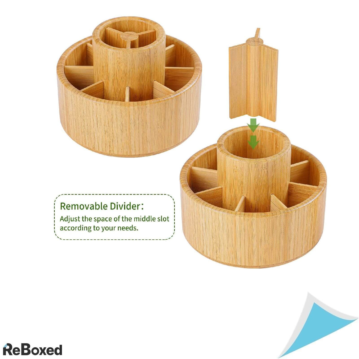 UtopLike Bamboo Organizator Suport Rotativ Birou 20x14.5cm
