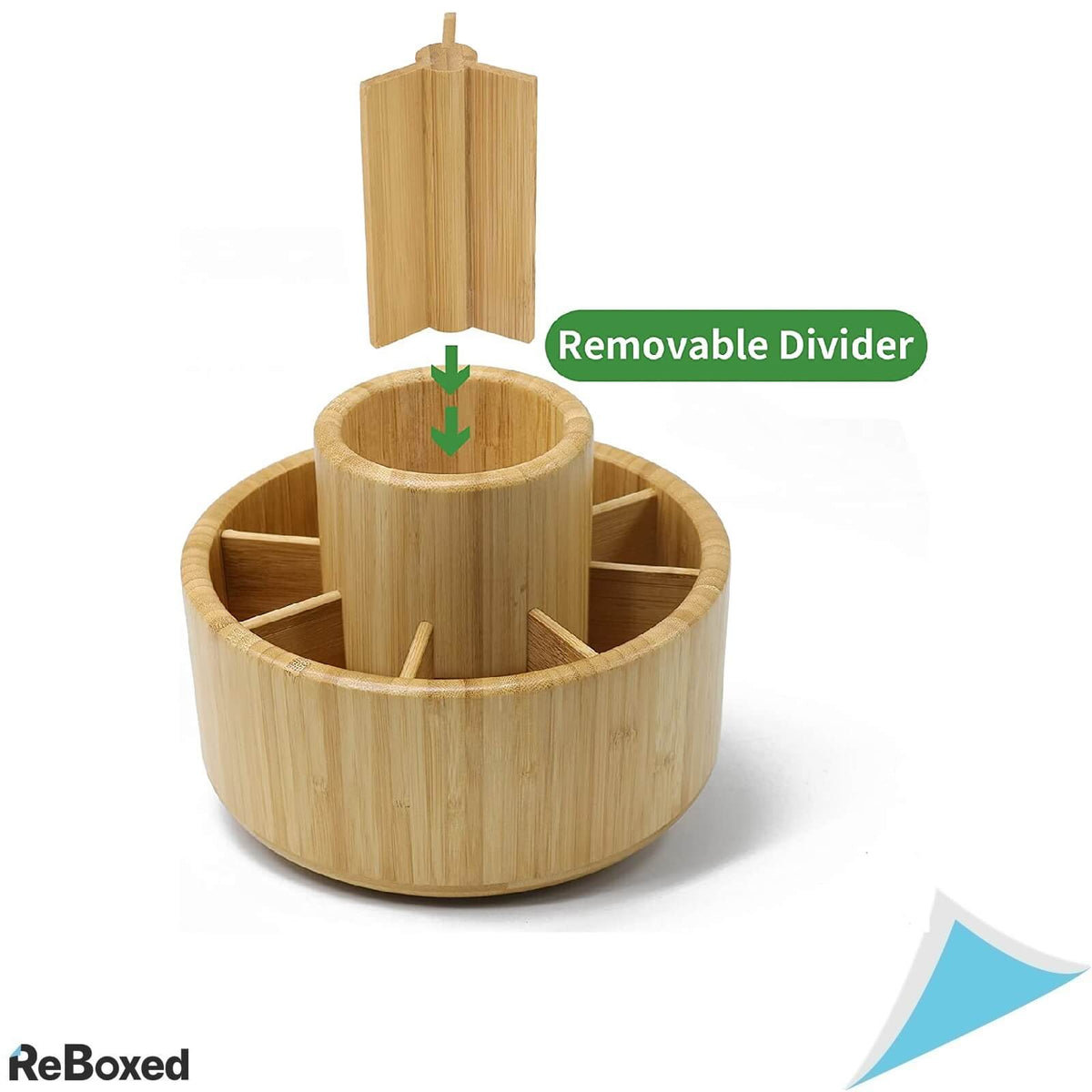 VaeFae Bamboo Organizator De Birou Rotativ Creioane Stilouri