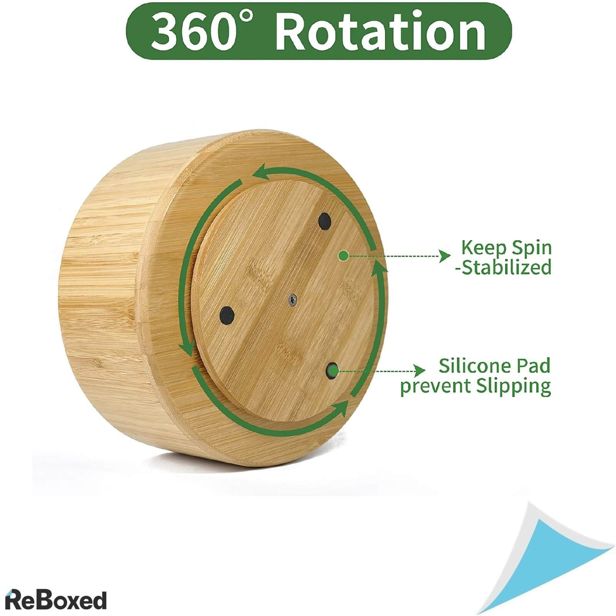 VaeFae Bamboo Organizator De Birou Rotativ Creioane Stilouri