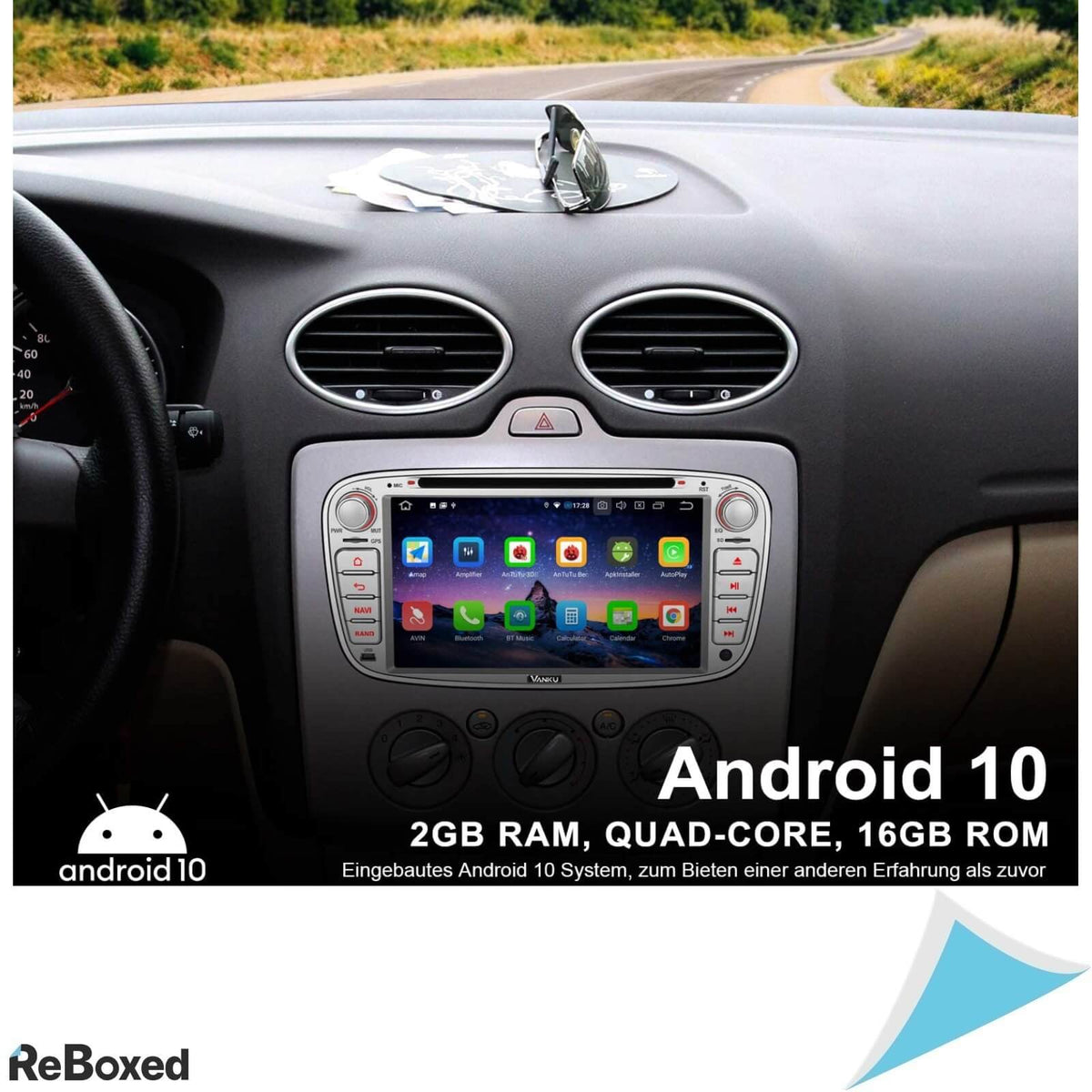 Vanku 7&quot; Android 10 Auto Radio Navigatie Ford Bluetooth WiFi