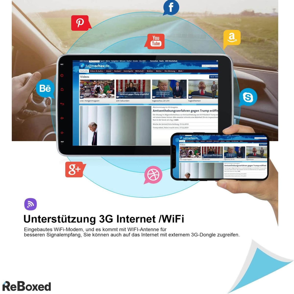 Vanku 10&quot; Android 10 Auto Radio Navigatie 32GB Bluetooth WiFi