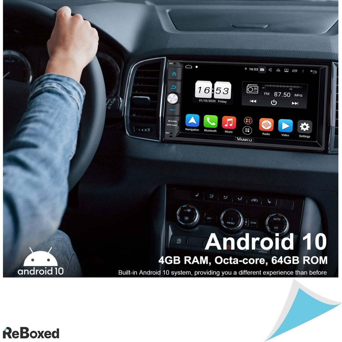 Vanku 7&quot; Android 10 Auto Radio Navigatie 64GB Bluetooth WiFi