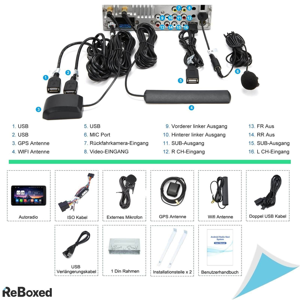 Vanku 10&quot; Android 11 Auto Radio Navigatie 32GB Bluetooth WiFi