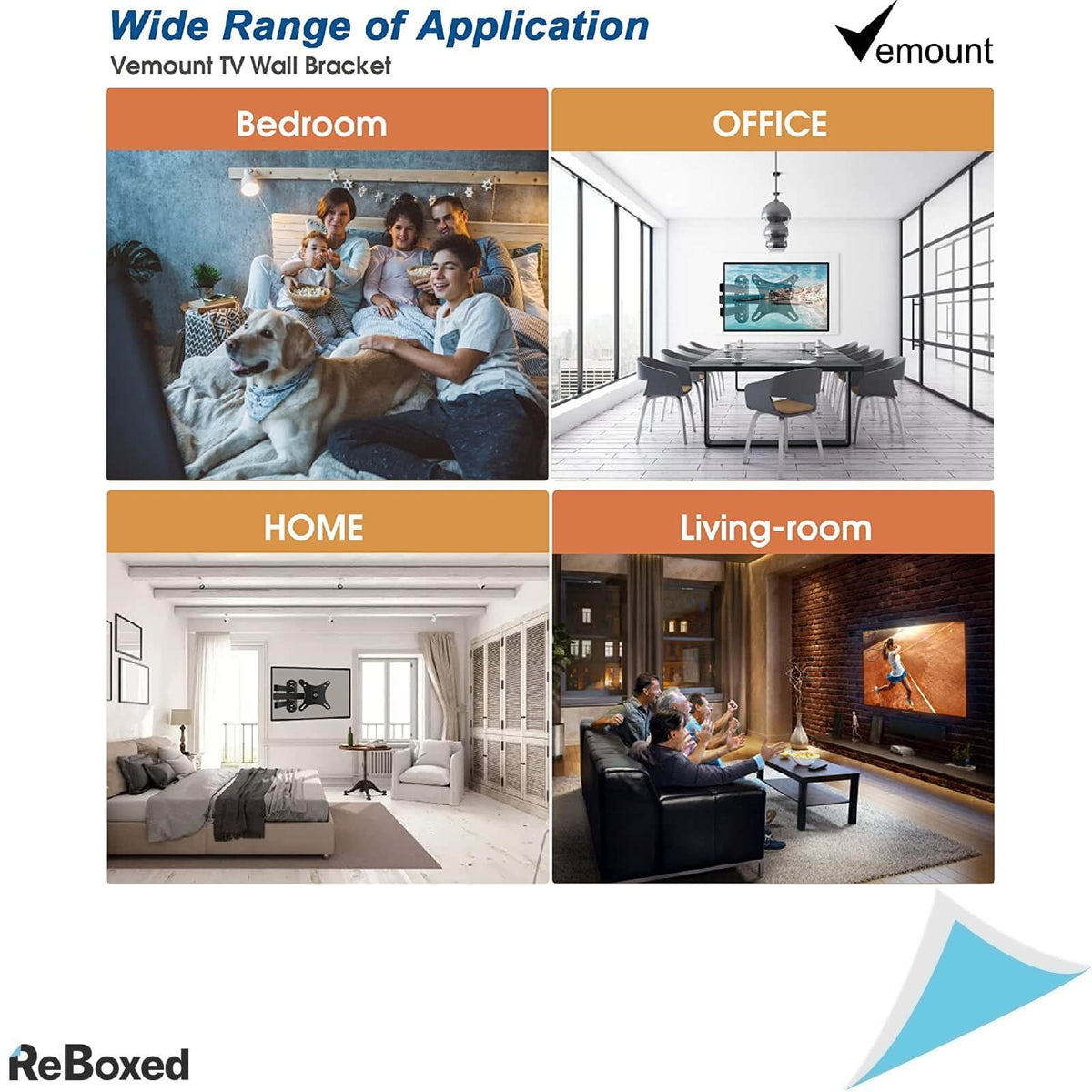 Vemount Suport Perete Monitoare 14-32 inch Vesa 100x100