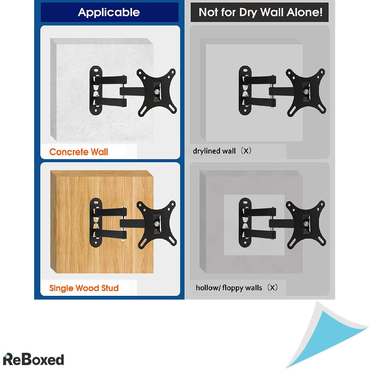 Vemount Suport Perete Monitoare 14-32 inch Vesa 100x100