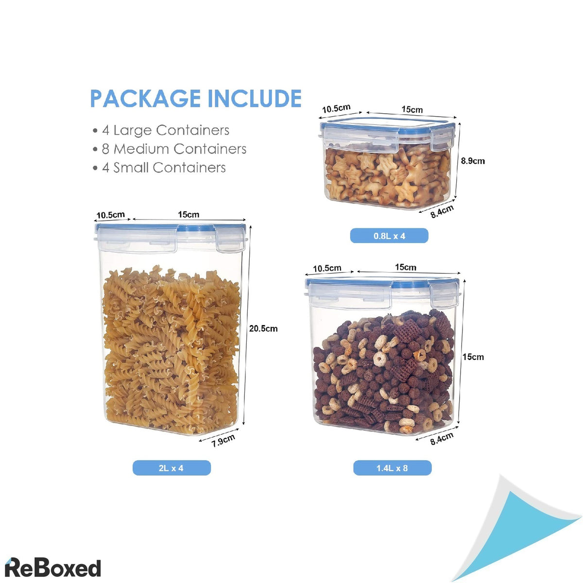 VtopMart Set 16 Recipiente Etanse fara BPA Alimente si Condimente