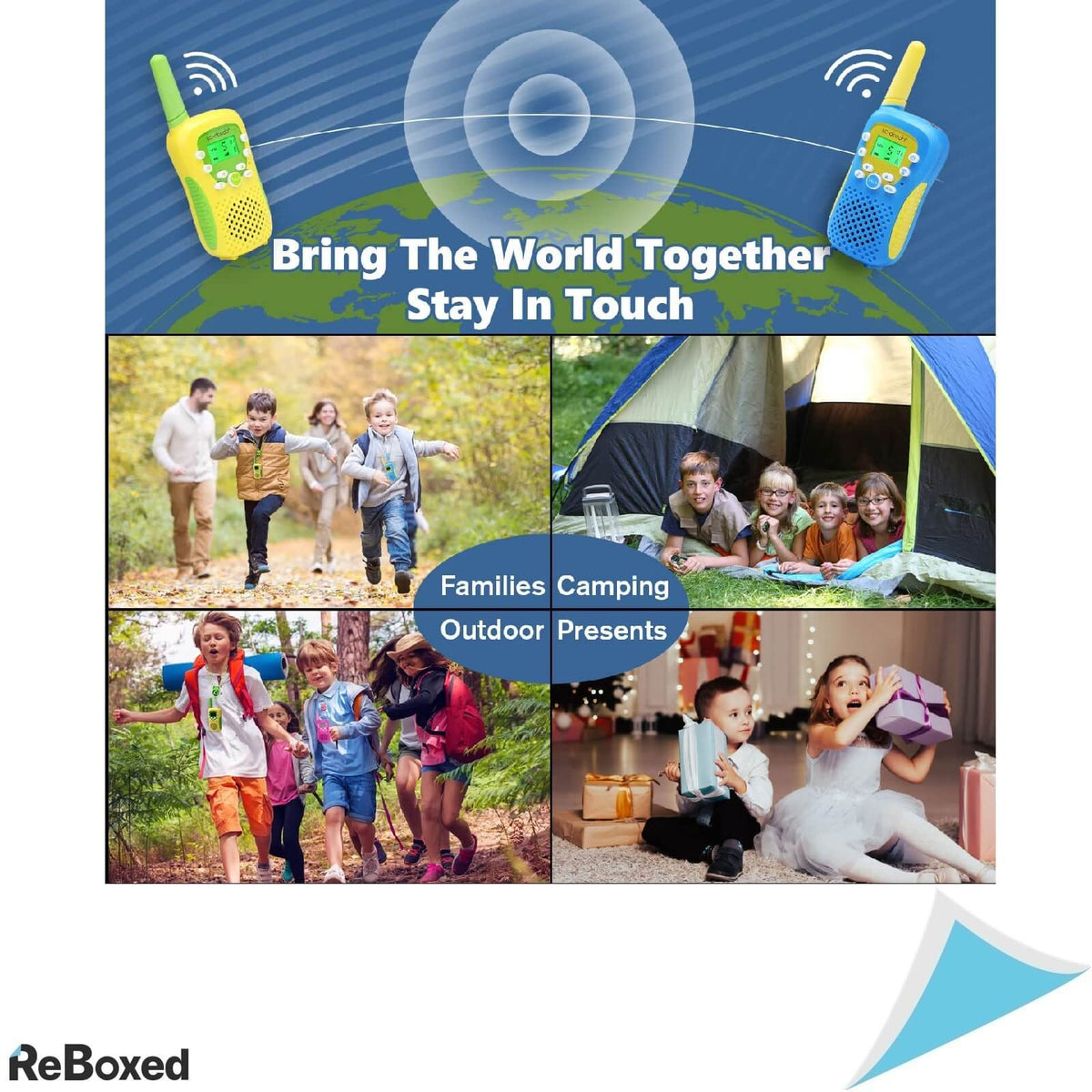 Set de 3 x Walkie-Talkie pentru Copii Lanterna Ecran Iluminat 3Km