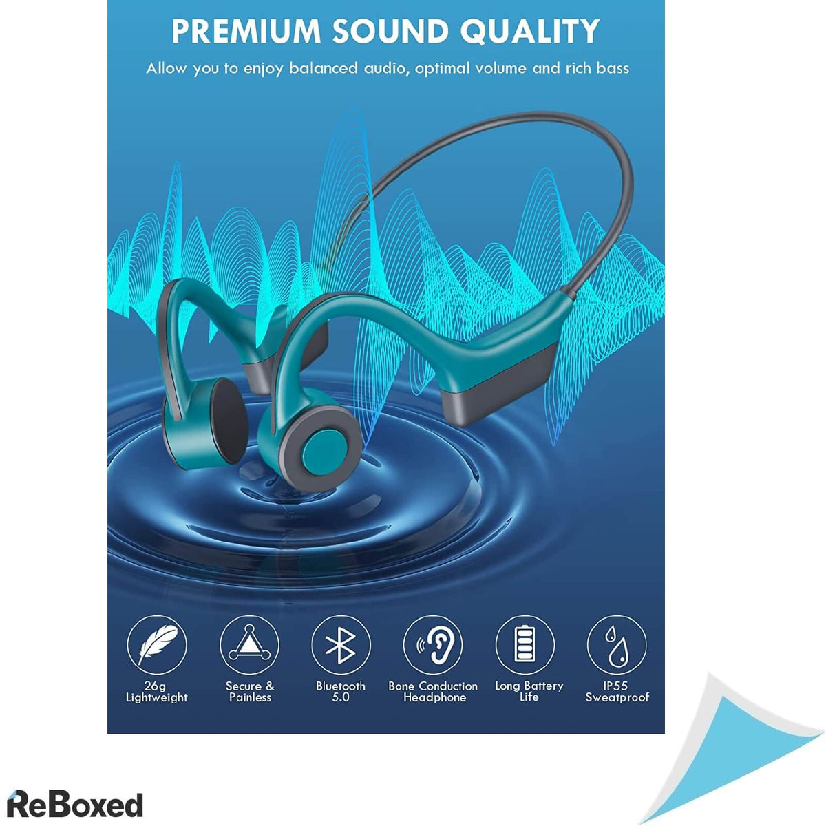 Wanfei Casti Conductie Osoasa cu Microfon Bluetooth 5.0 IP67