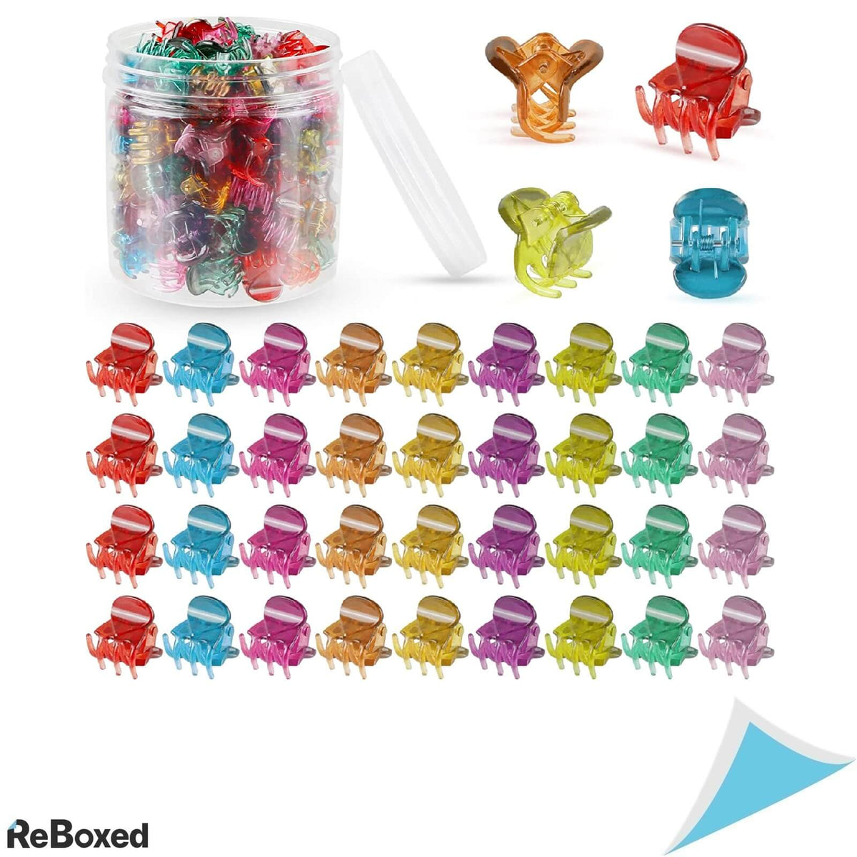 Agrafe pentru Par Mici tip Cleme Colorate Set de 100 bucati