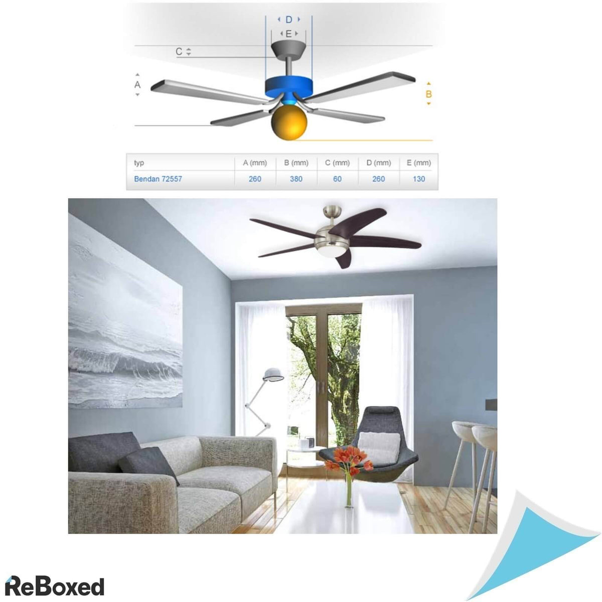 Westinghouse 72557 Ventilator Tavan cu Telecomanda si Lumina 132cm