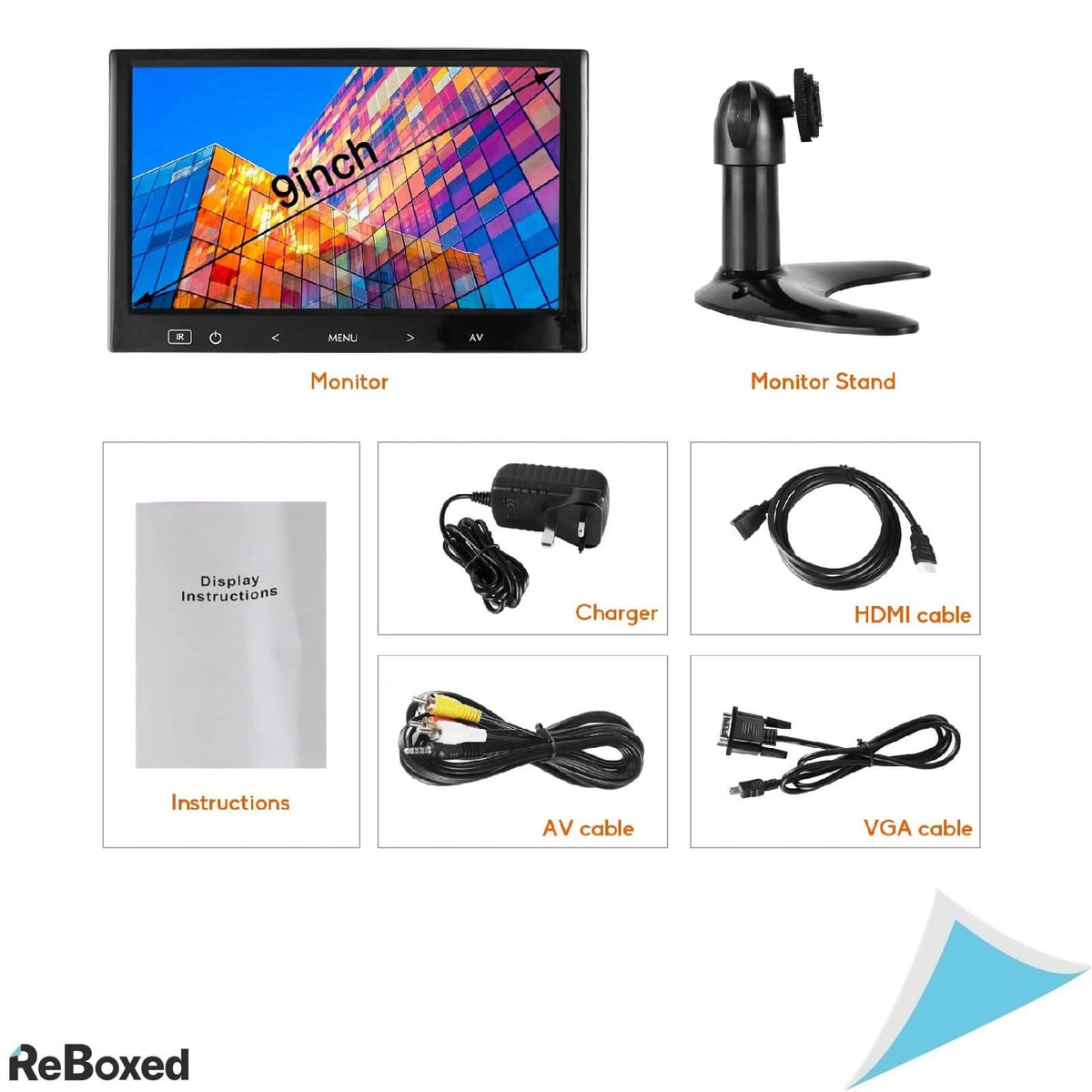 WHOLEV Monitor HDMI de 9 inch 1024x600 RaspberryPi HDMI